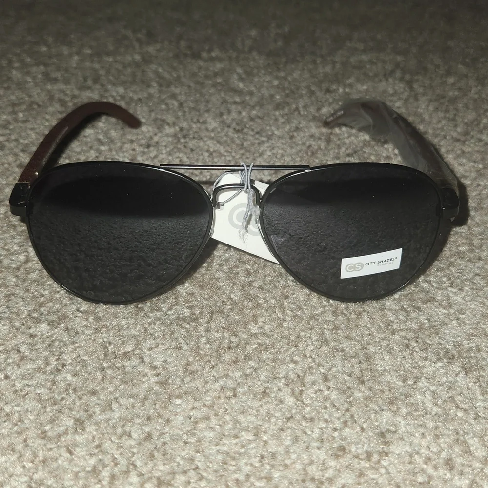 Wooden Temple Black Sunglasses